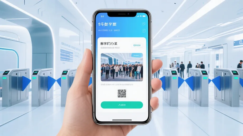 手机端数字票务界面与人群入场动线，体现数字票务与数据运营