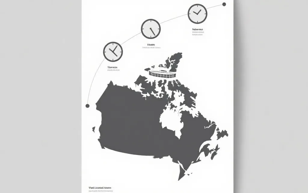 决赛观赛时间线海报风格，包含时钟、球场与加拿大地图元素的视觉构图